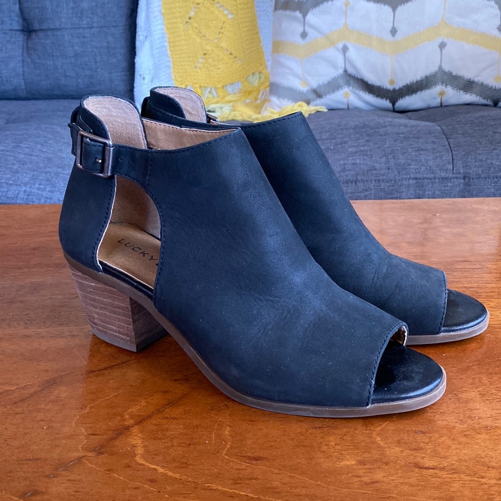Lucky Brand Black Ankle Booties